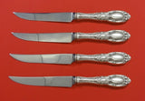 King Richard by Towle Sterling Silver Steak Knife Set 4pc Serrated Custom 8 1/2"