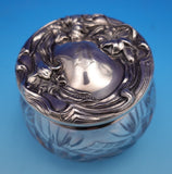 Art Nouveau Sterling Silver Vanity Set with Lilies Motif 8pc w/Monogram (#9115)