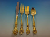 Chateau Rose Gold by Alvin Sterling Silver Flatware Service Set 6 Vermeil 24 Pcs