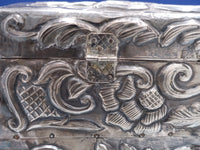 Repousse by Unknown Sterling Silver Jewelry Casket Top Opens w/6 Drawers (#7951)