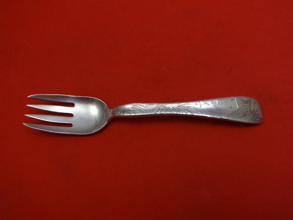 Lap Over Edge Acid Etched by Tiffany & Co. Sterling Fish Fork Sea Scene Starfish