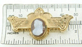 Gold Filled Victorian Genuine Natural Agate Stone Cameo Pin (#J1019)