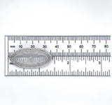14k Gold Genuine Natural Rock Crystal Quartz and Diamond Filigree Pin (#J6205)
