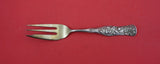 Flora by Shiebler Sterling Silver Pastry Fork GW 3-tine w/ wild rose 5 7/8"