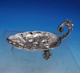 Egyptian Silver Nut Dish Cast Repousse Fruit Flowers Handle Shell Feet (#6747)