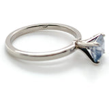 Platinum 1.03 Carat Ceylon Blue Genuine Natural Sapphire Solitaire Ring (#J7319)