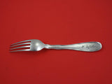 Lap Over Edge Acid Etched By Tiffany Sterling Dinner Fork w/ ivy leaves 8"
