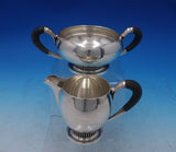 Hermann Danish Sterling Silver Tea Set 5pc with Ebony #X52 (#5272)
