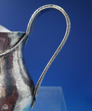 Portuguese Sterling Silver Creamer and Underplate Green Stone Rope Border #4988