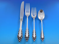 Florentine Scroll by Lunt Sterling Silver Flatware Set for 8 Service 40 pieces