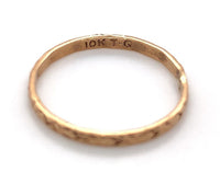 10k Yellow Gold Baby Infant Band Ring with Floral Design Size 0 Jewelry (#J6189)