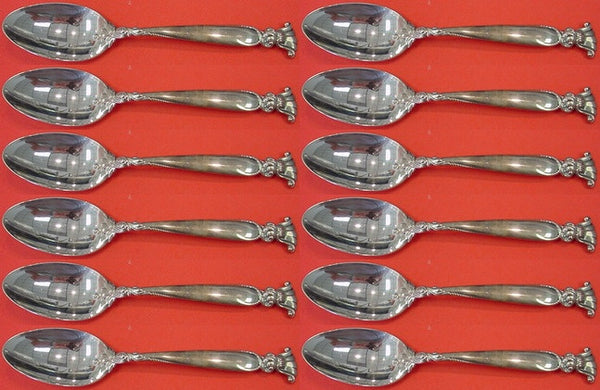 Romance of the Sea by Wallace Sterling Silver Place Soup Spoon Set 12 pcs 6 3/4"