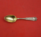 Ribbon by Wendt Sterling Silver Demitasse Spoon Gold Washed 4" Heirloom