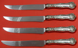 Imperial Queen by Whiting Sterling Silver Steak Knife Set 4pc Texas Sized Custom