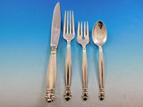 Copenhagen by Manchester Sterling Silver Flatware Set for 12 Service 53 Pieces