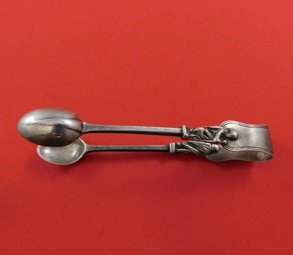 Henry Holland English Victorian Sterling Silver Sugar Tong w/3-D Apostles 4 3/4"