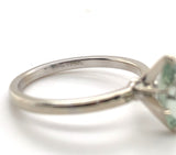 14k White Gold 1.08 Carat Genuine Natural Montana Sapphire Ring Unheated #J7177