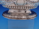 English Georgian Sterling Silver Basket with Swing Handle Pierced Ribbon (#8388)