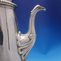 English Georgian Sterling Silver Tea Pot Wood Handle Pineapple Finial (#3961)