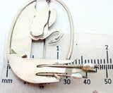 Sterling Handwrought Brooch with Swan and Pearls (#J2979)