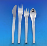 Linje by Hans Hansen Danish Sterling Silver Flatware Set 8 Service 49 pcs Modern