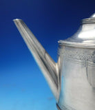 AFH Danish Sterling Silver Tea Pot with Swags Leaves Flowers Wood Handle (#5499)