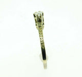 Art Deco 14k Yellow Gold Genuine Natural Diamond Engagement Ring .15ct (#J962)