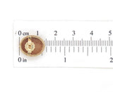 A Pair of 9k Yellow Gold Genuine Natural Shell Cameo Earrings Beaded Edge #J6896