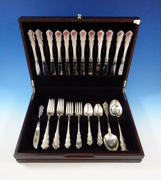 Martinique by Oneida Sterling Silver Flatware Set For 12 Service 51 Pieces