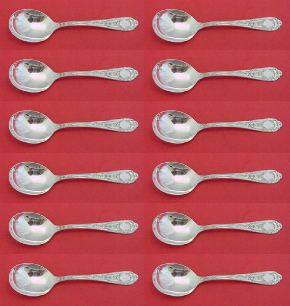 Fontaine by International Sterling Silver Cream Soup Spoon Set 12 pieces 6"