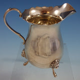 Sterling Silver Sugar and Creamer w/ Underplate Set 3pc Lion Feet (#2570)