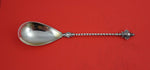 German Sterling by Various Makers Preserve Spoon .800 silver twisted hand 8 1/8"