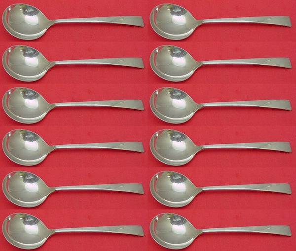 Craftsman by Towle Sterling Silver Cream Soup Spoon Set 12 pieces 6 1/2"