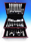 Tudor Scroll by Birks Sterling Silver Flatware Set 8 Service 62 pieces Dinner