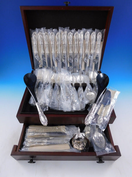 King Richard by Towle Sterling Silver Flatware Set Service 93 pcs Dinner Unused