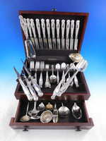 Heraldic by Whiting Sterling Silver Flatware Set For 12 Service 100 pcs Dinner
