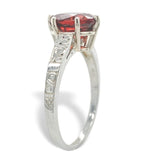 18k White Gold 1.97 Carat Genuine Natural Spessartine Garnet Ring 5 3/4 (#J7567)