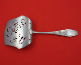German .800 Silver Asparagus Server Hooded FH AS Pierced Bright-Cut 9 1/4"