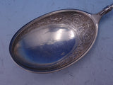 Japanese Whiting Sterling Silver Berry Spoon w/ Embossed Bowl 9" D Monogram