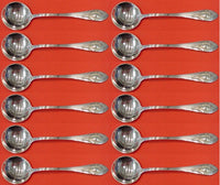 Mount Vernon by Lunt Sterling Silver Bouillon Spoon Wide Handle Set 12 pc 5 1/2"