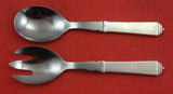 Pyramid by Georg Jensen Sterling Silver Salad Set HH w/ stainless 7 3/4"