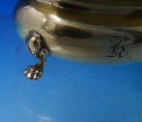 English Sterling Silver Mustard Pot Vermeil with Cobalt Liner and Spoon (#6299)