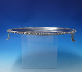 Scottish Sterling Silver Salver Tray w/ Scroll Feet and Crest / Motto (#5004)