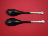 Tara by Reed & Barton Sterling Silver Salad Serving Set HH w/ black nylon 12"