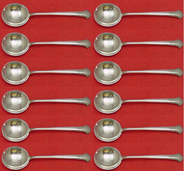 Chippendale by Towle Sterling Silver Cream Soup Spoon Set 12 pieces 6 1/2"