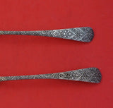 Antique Engraved by Tiffany and Co Sterling Silver Salad Serving Set 2pc 9 1/2"