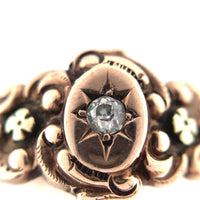 10k Yellow Gold Victorian Men's Wedding Band Ring w/ Diamond Size 10.75 (#J6285)