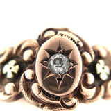 10k Yellow Gold Victorian Men's Wedding Band Ring w/ Diamond Size 10.75 (#J6285)