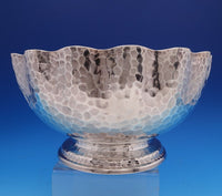 Tiffany Co Sterling Silver Fruit Bowl #6030/3850 Hammered Scalloped #7885 10”