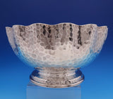 Tiffany Co Sterling Silver Fruit Bowl #6030/3850 Hammered Scalloped #7885 10”